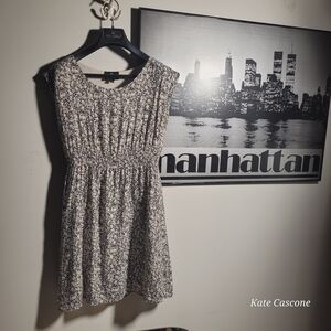 Angie Black and White Patterned Mini Dress